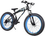 hosote Fat Tire Mens Mountain Bikes, 26 inch Wheels 7/21 Speed Snow Bike Beach Bike, High-Tensile Carbon Steel Frame