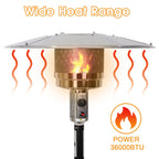 Propane Patio Heater for Outdoor Garden, 87” High Quick Space Warm Up with Simple Ignition System, Anti Tilt Switch Power Heater with Wheels, ETL Certified
