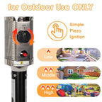 Propane Patio Heater for Outdoor Garden, 87” High Quick Space Warm Up with Simple Ignition System, Anti Tilt Switch Power Heater with Wheels, ETL Certified