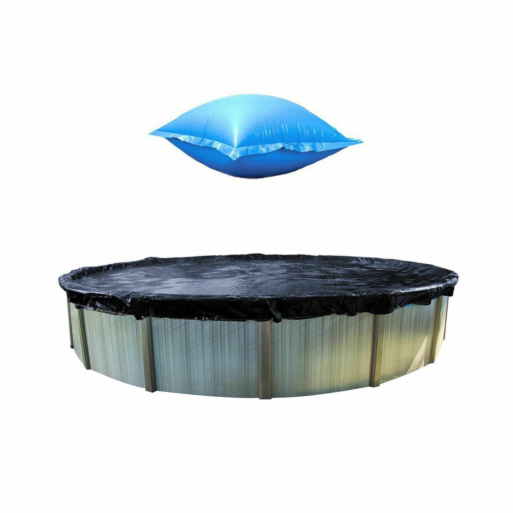 cubierta redonda de invierno para piscina con almohada de aire de cierre de 4x8'