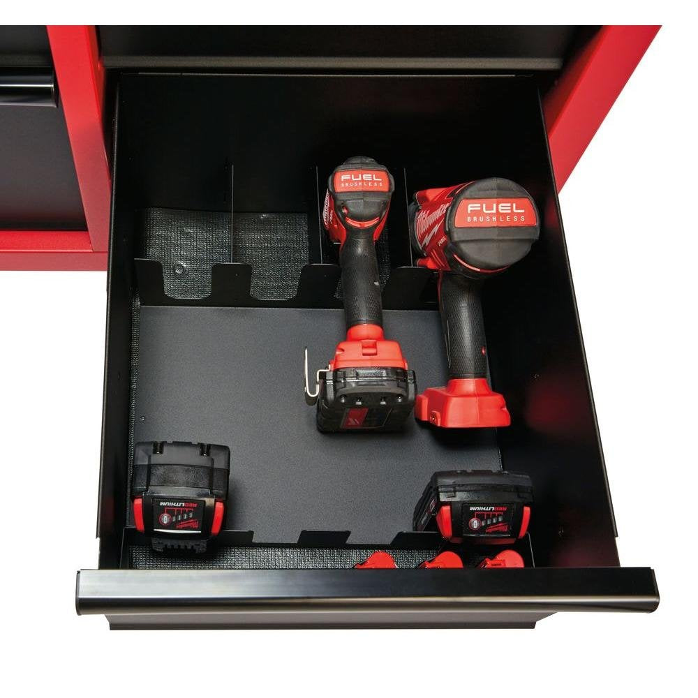 Heavy-duty, Drawer 16 Tool Chest 46 In. and Rolling Cabinet Set, Red and Black, Personal Valuables StoraDrawer with Separate Lock in Tool Chest