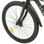 UL 26 In. 36 V 350 W 12.5 AH Black Electric City Snow Mountain Beach Bicycle  7 Speed Pedal Assist with Brushless Motor Cruiser