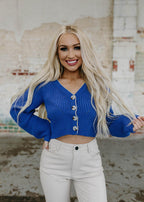 sweater knit button cardigan