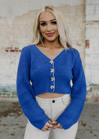 sweater knit button cardigan