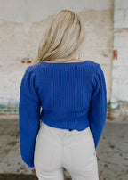 sweater knit button cardigan