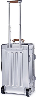35L Cabin Travel Case - Full Aluminum Carry On Luggage, Italian Leather Handles