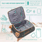 Luggage Set 4 Piece- Softside Expandable Lightweight Suitcase Set With 360 Spinner Wheels - Travel Set includes a Tote Bag, 20-Inch Carry on, 24 &amp; 28 Inch Checked Suitcases (Black)