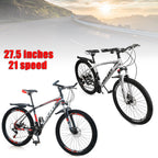 Motor Genic 27.5 inches Wheels Adults Mountain Bike 21 Speed Bike Men Women Lock+Air Pump
