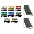 CanDo Digi-Flex hand/finger exerciser, 8 pc set (1 ea: tan through gold) w/2 metal racks
