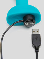 b-Vibe Remote Control Rechargeable Vibrating Rimming Butt Plug, Blue