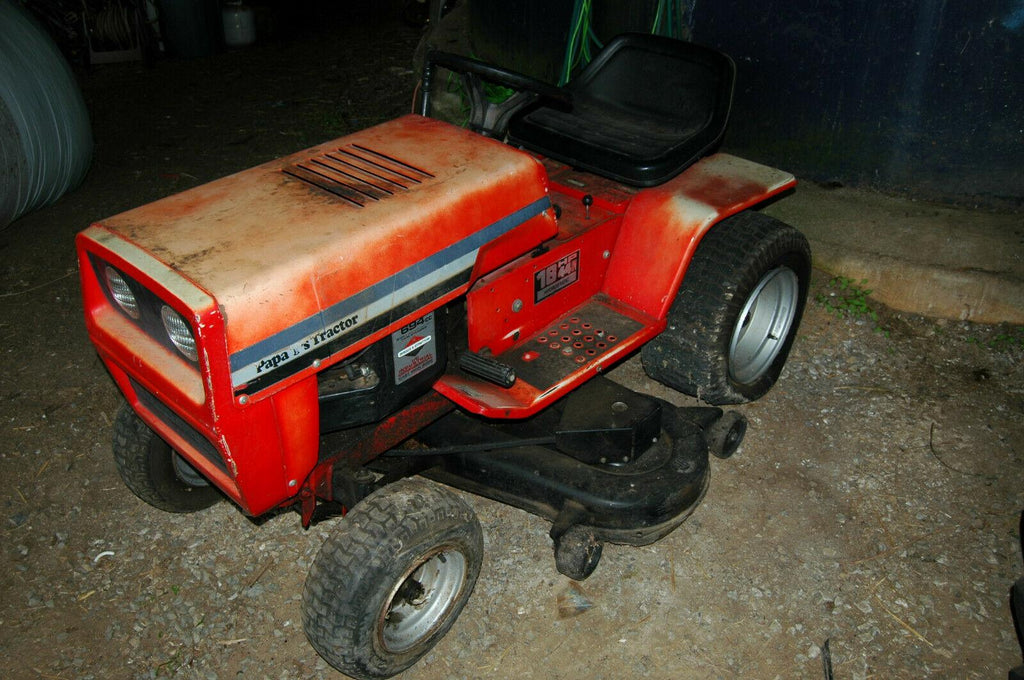 Vintage Lawn Tractor Mower & Stratton 18 HP Engine Custom Factory