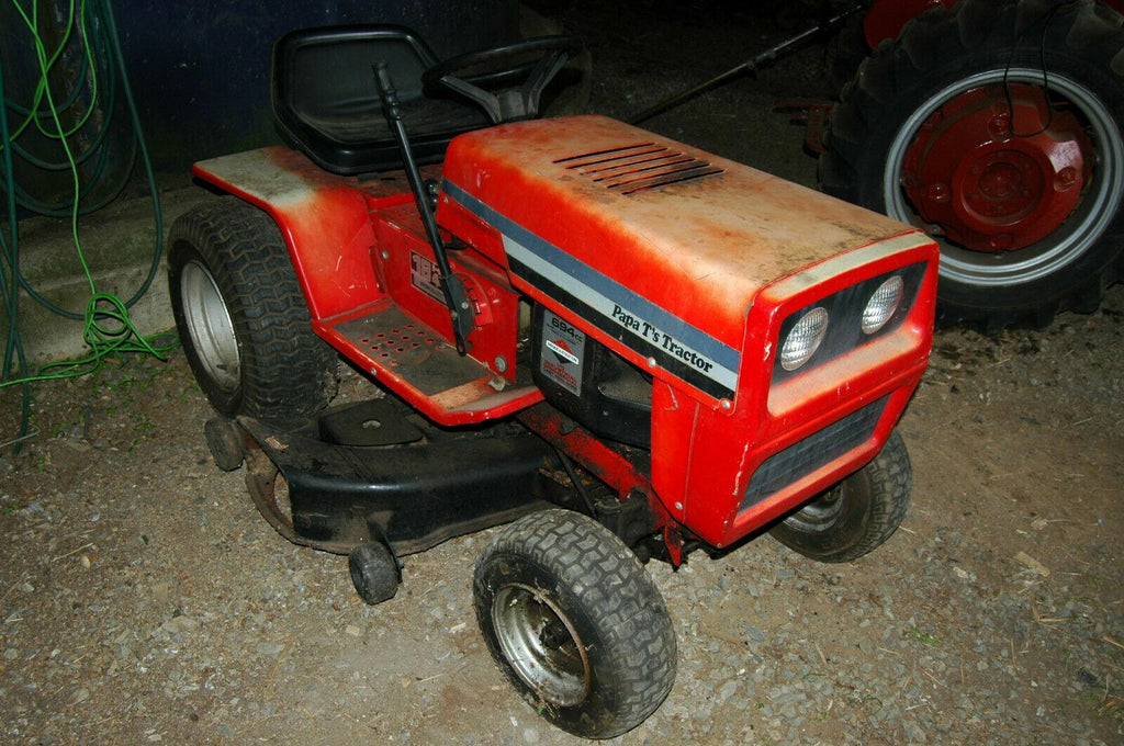 Vintage Lawn Tractor Mower & Stratton 18 HP Engine Custom Factory