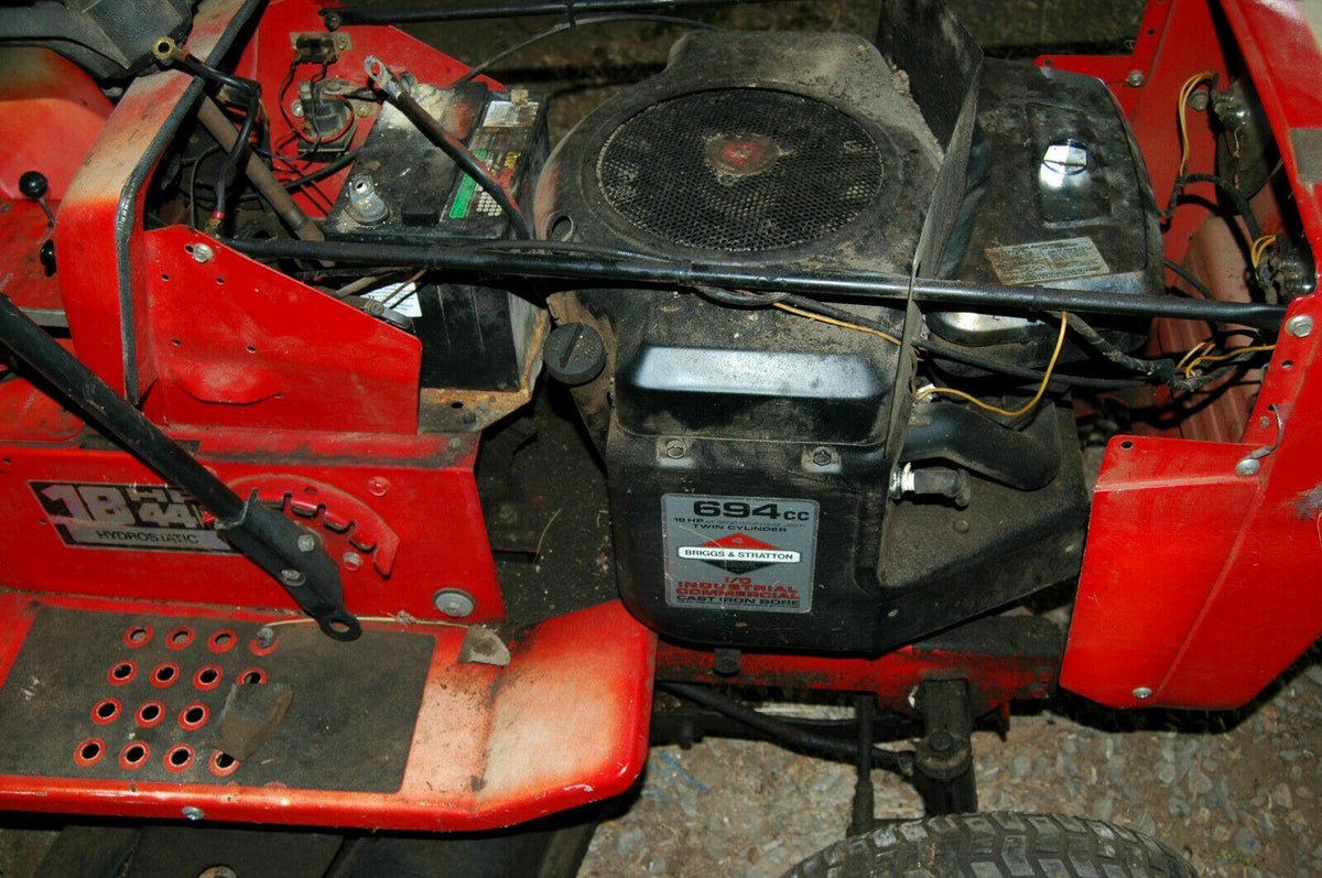 Vintage Lawn Tractor Mower & Stratton 18 HP Engine Custom Factory