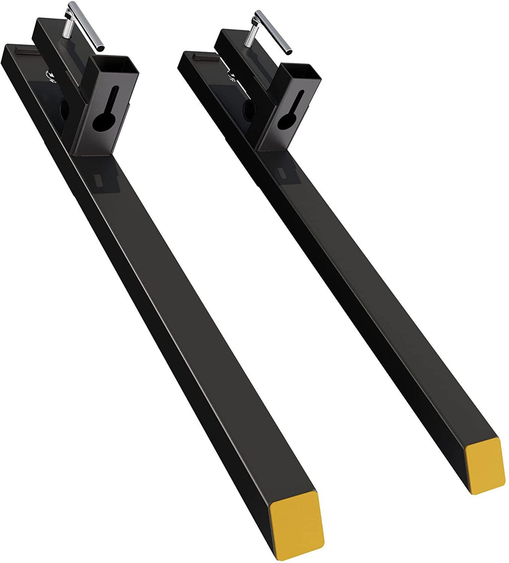 yitamotor 60" 4000lbs clamp on pallet forks heavy duty forks for tractor loader bucket