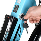 Hyper Bicycles E-Ride Electric Pedal Assist Commuter Bike, 700C Wheels, Blue