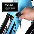 Hyper Bicycles E-Ride Electric Pedal Assist Commuter Bike, 700C Wheels, Blue