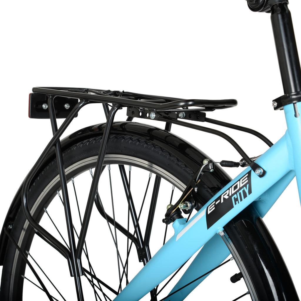 Hyper Bicycles E-Ride Electric Pedal Assist Commuter Bike, 700C Wheels, Blue