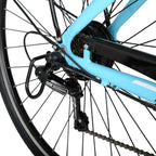 Hyper Bicycles E-Ride Electric Pedal Assist Commuter Bike, 700C Wheels, Blue
