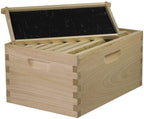 amish made in usa complete 8 frame langstroth bee hive includes frames and foundations (2 deep, 1 medium)