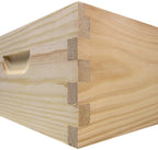 amish made in usa complete 8 frame langstroth bee hive includes frames and foundations (2 deep, 1 medium)