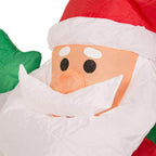 7 ft. Lighted Inflatable Santa Sleigh Decor