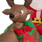 7 ft. Lighted Inflatable Santa Sleigh Decor