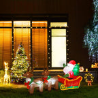 7 ft. Lighted Inflatable Santa Sleigh Decor