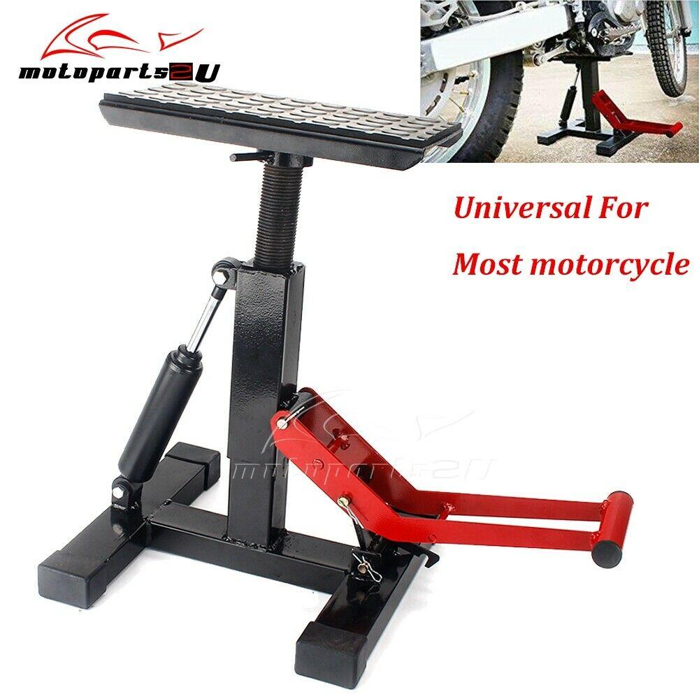 Universal 330LB Motorcycle Adjustable Lift Table Dirt Bike Jack Lift Hoist Stand