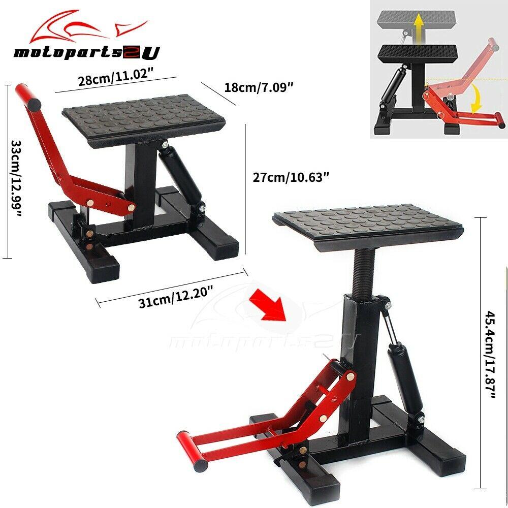 Universal 330LB Motorcycle Adjustable Lift Table Dirt Bike Jack Lift Hoist Stand