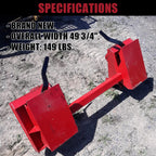 ecotric new universal skid steer style mount quick tach conversion adapter plate bobtach blank
