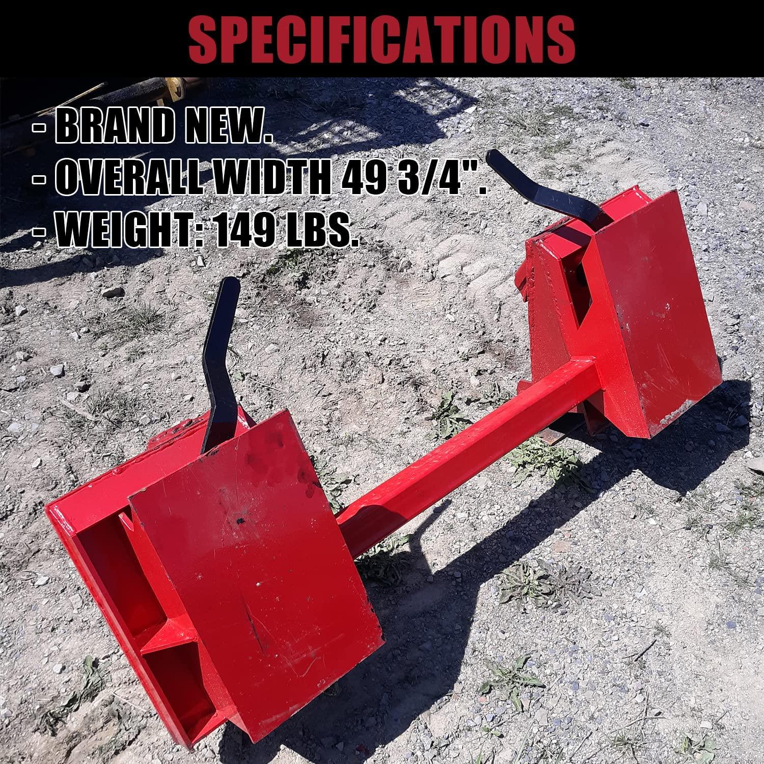 ecotric new universal skid steer style mount quick tach conversion adapter plate bobtach blank