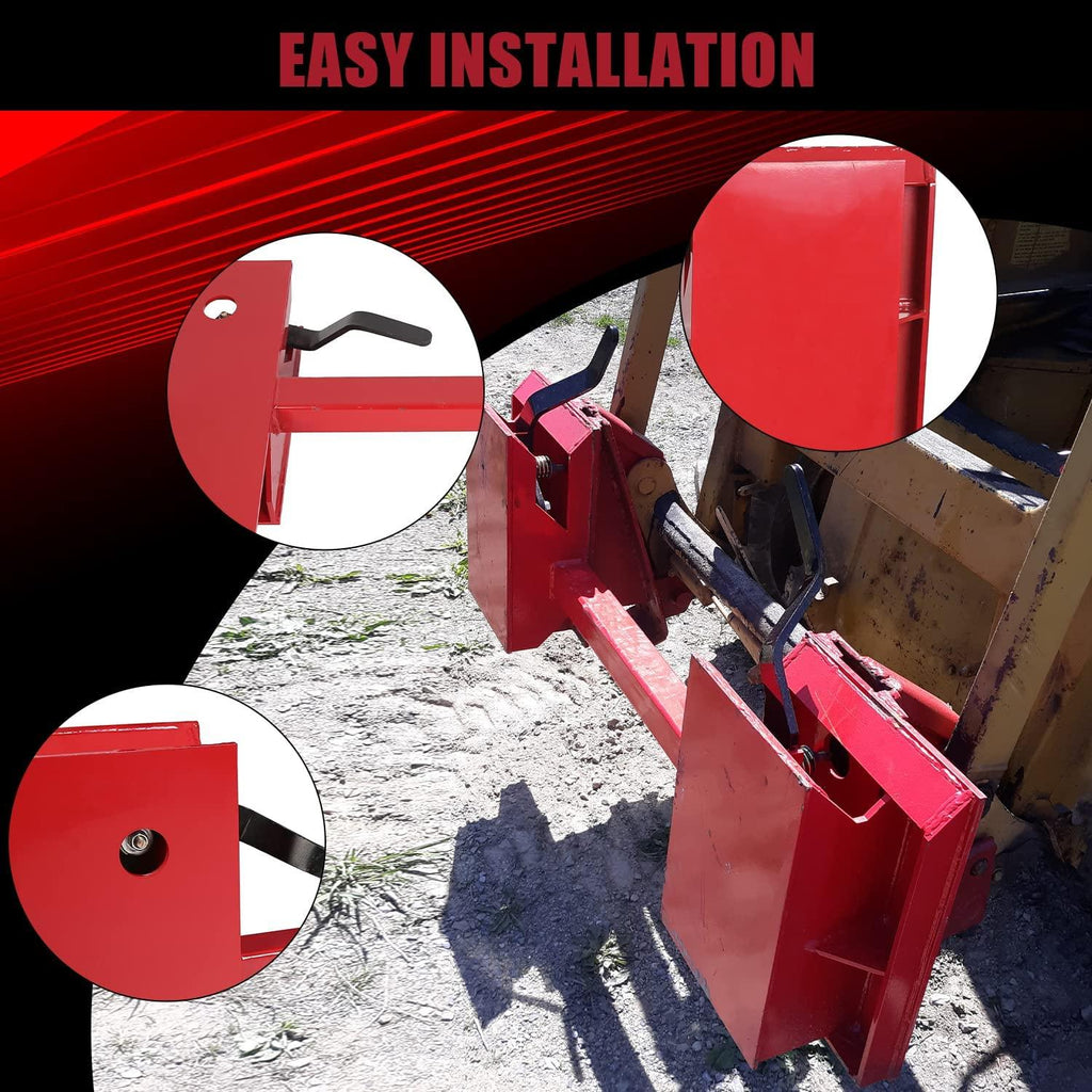ecotric new universal skid steer style mount quick tach conversion adapter plate bobtach blank
