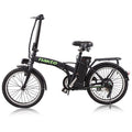 fashion 20" Folding/Portable Electric Bike,Bicycle with Single speed gear 38Nm 250W Powerful Motor 36V/10A Battery Power Ride In Snow, Ice, Rain, Beach and Terrain - Black