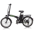 fashion 20" Folding/Portable Electric Bike,Bicycle with Single speed gear 38Nm 250W Powerful Motor 36V/10A Battery Power Ride In Snow, Ice, Rain, Beach and Terrain - Black