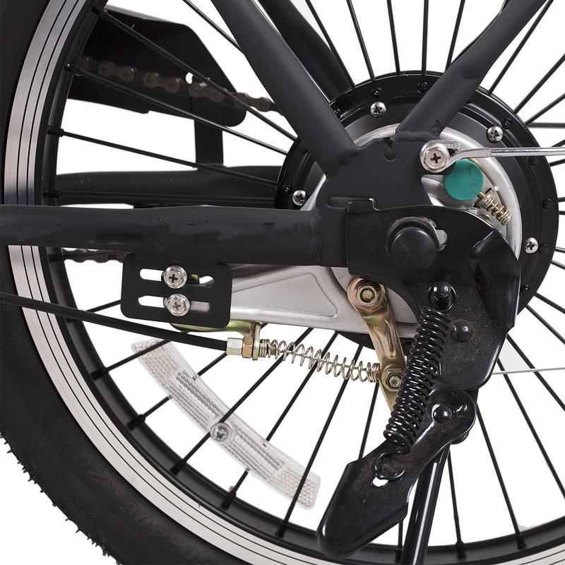 fashion 20" Folding/Portable Electric Bike,Bicycle with Single speed gear 38Nm 250W Powerful Motor 36V/10A Battery Power Ride In Snow, Ice, Rain, Beach and Terrain - Black