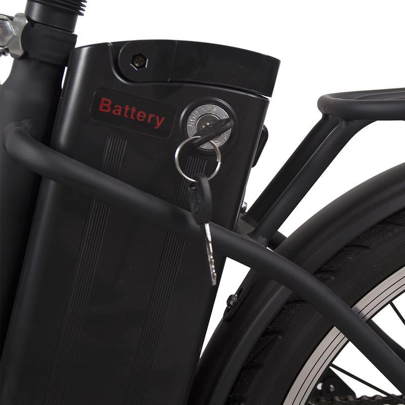 fashion 20" Folding/Portable Electric Bike,Bicycle with Single speed gear 38Nm 250W Powerful Motor 36V/10A Battery Power Ride In Snow, Ice, Rain, Beach and Terrain - Black
