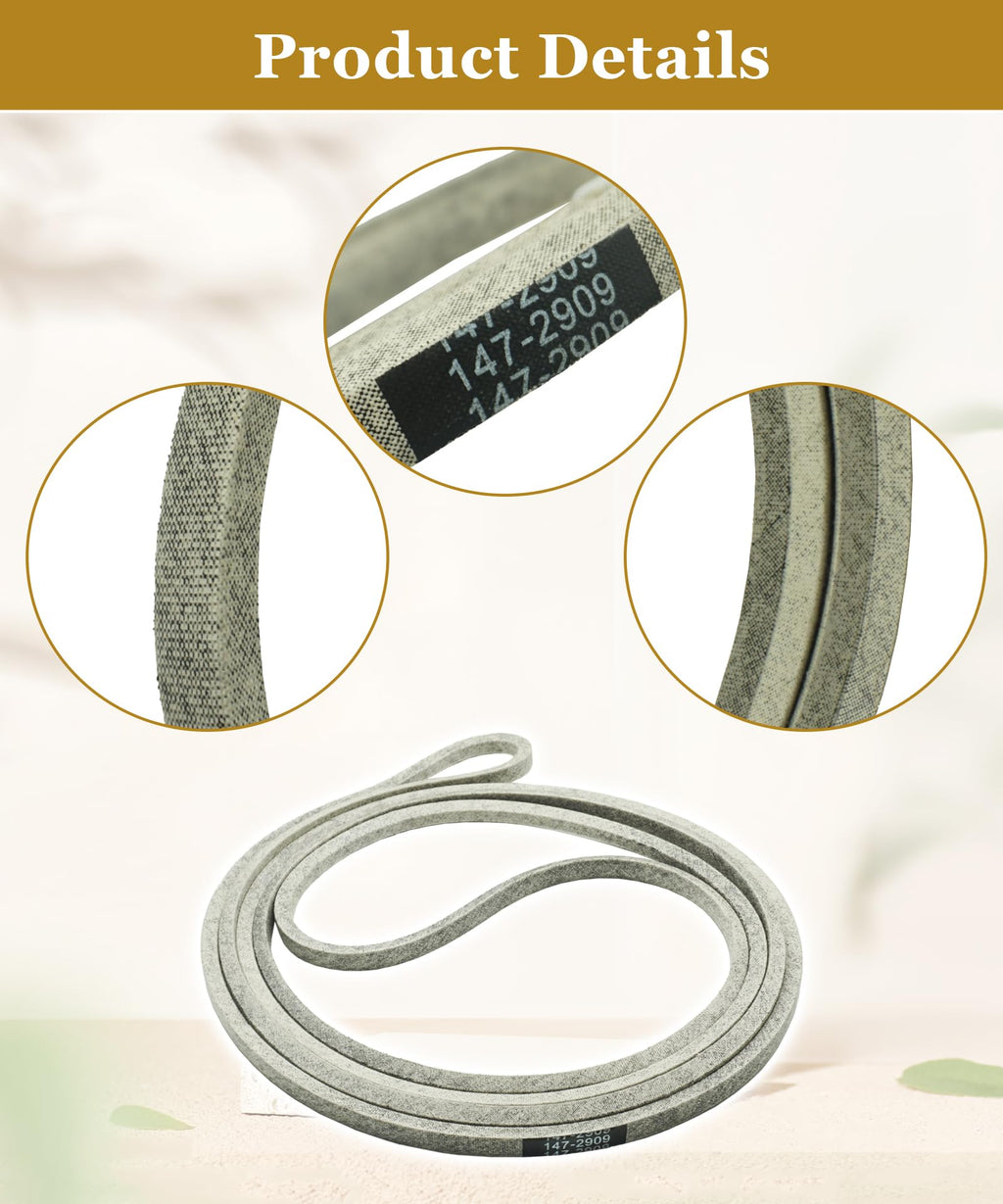 147-2909 50" Lawn Mower Deck Drive V-Belt Fits for Timecutter 77501 77502 77505 77515TA Riding Series Lawn Mowers