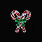 48" Lighted Red and White Candy Cane Outdoor Christmas Window Silhouette Decoration