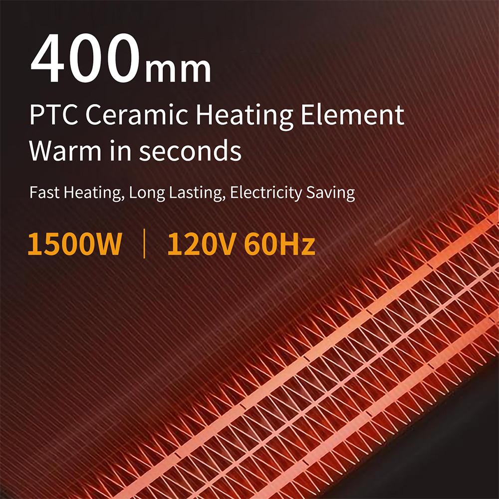 Yipa Simple Space Heater 1500W Whole Room Portable Heating 4 Heat Modes White Heaters Fan Standing Office Indoor