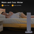 Yipa Portable Space Heater Warmer White Heating Remote Instant Heaters Fan 1500W Whole Room Indoor Bedroom