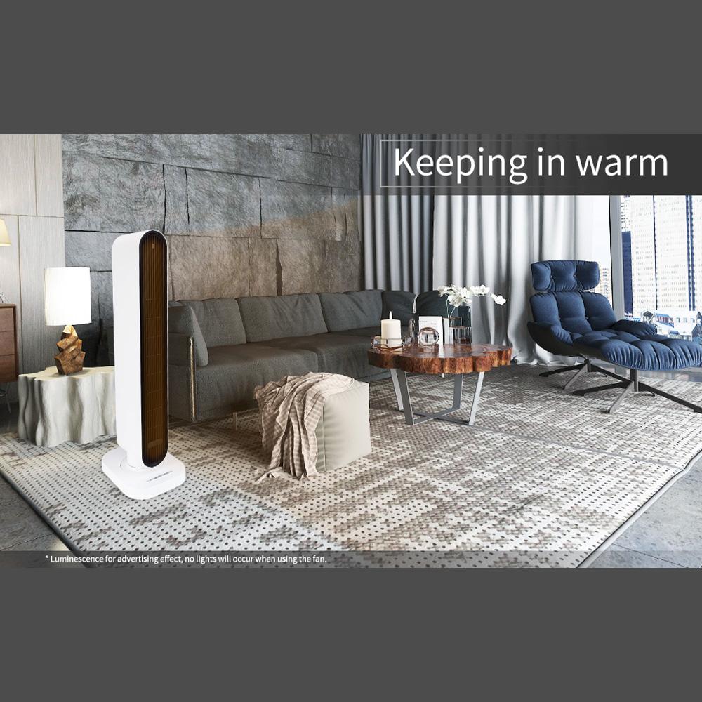 Goory Fast Heaters Fan 4 Heat Modes Instant Heating Tower Electric Space Heater Standing Office Bedroom