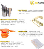 8-frame bee hives and supplies starter kit,beehive kit dipped in 100% beeswax,bee keeping supplies-all beginners kit includes beekeeping supplies tool set and bee suit.