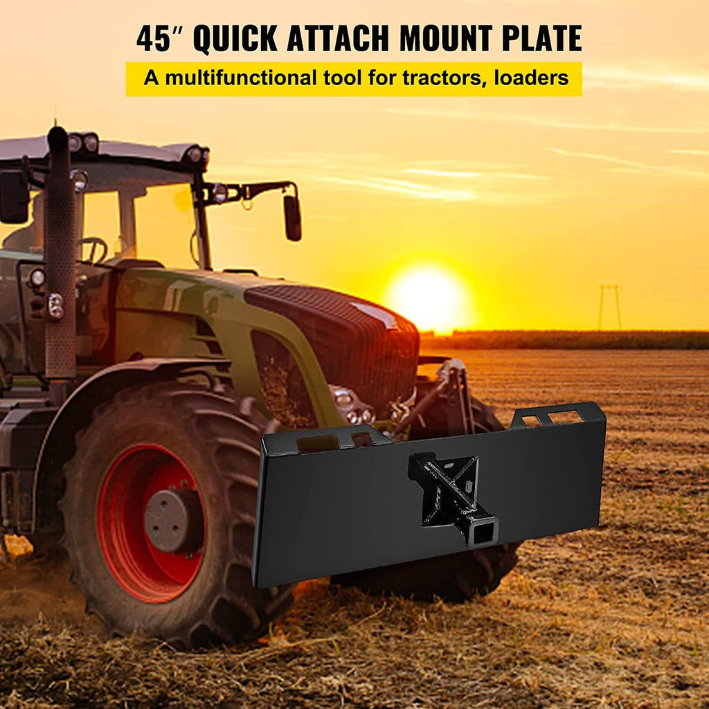 mophorn  1/4" thick plate 3/8" top bar thic quick tach attachment mount plate skid steer bobcat