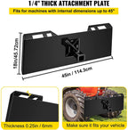 mophorn  1/4" thick plate 3/8" top bar thic quick tach attachment mount plate skid steer bobcat