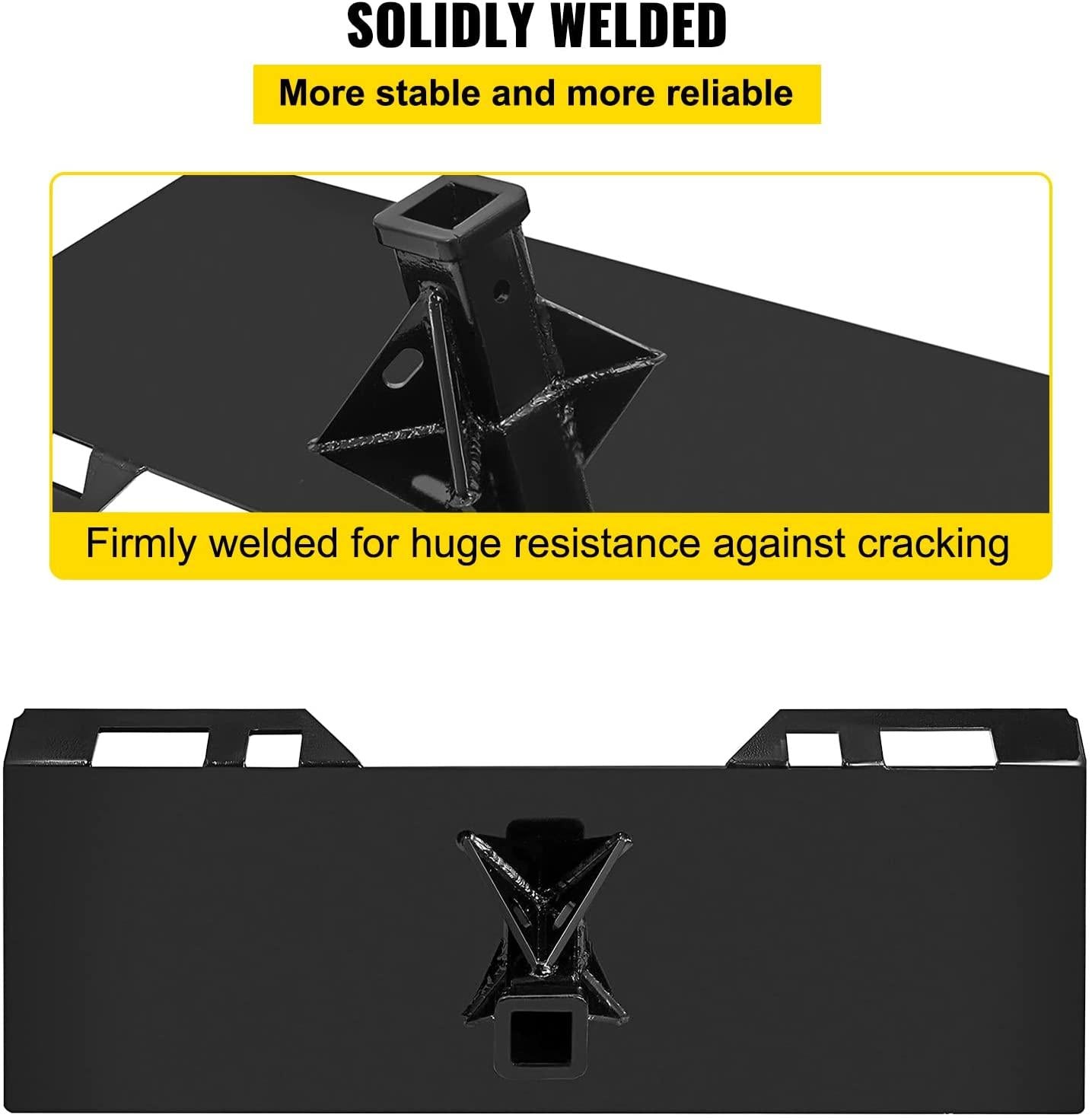 mophorn  1/4" thick plate 3/8" top bar thic quick tach attachment mount plate skid steer bobcat
