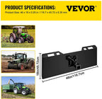 mophorn  1/4" thick plate 3/8" top bar thic quick tach attachment mount plate skid steer bobcat