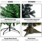 9 ft. Unlit Douglas Full Fir Hinged Artificial Christmas Tree with 3594-Tips