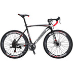Eurobike XC550 Road Bike for Mens 54cm Frame Bicycle 700C Wheels 21 Speed Dual Disc Brake Urban Commuter Bikes