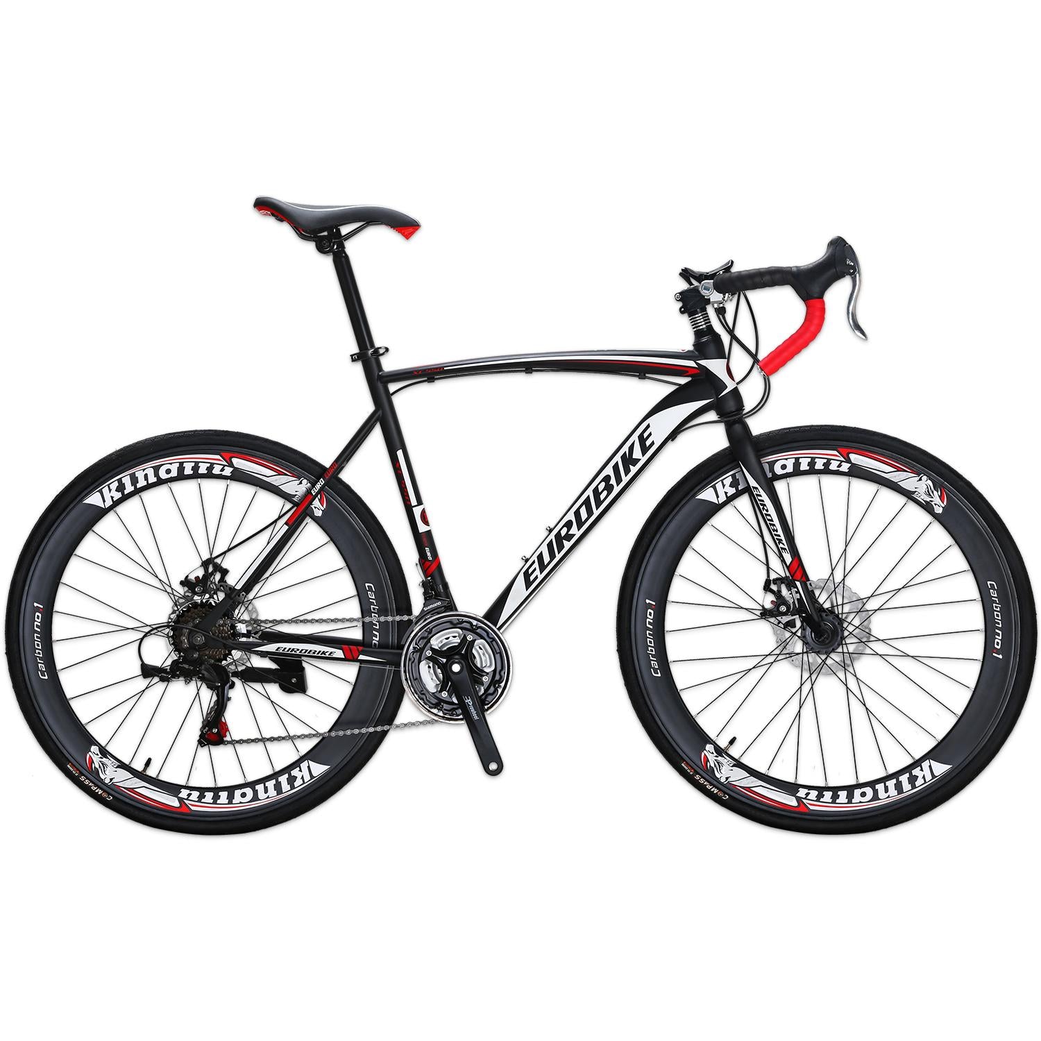Eurobike XC550 Road Bike for Mens 54cm Frame Bicycle 700C Wheels 21 Speed Dual Disc Brake Urban Commuter Bikes