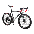 Eurobike XC550 Road Bike for Mens 54cm Frame Bicycle 700C Wheels 21 Speed Dual Disc Brake Urban Commuter Bikes